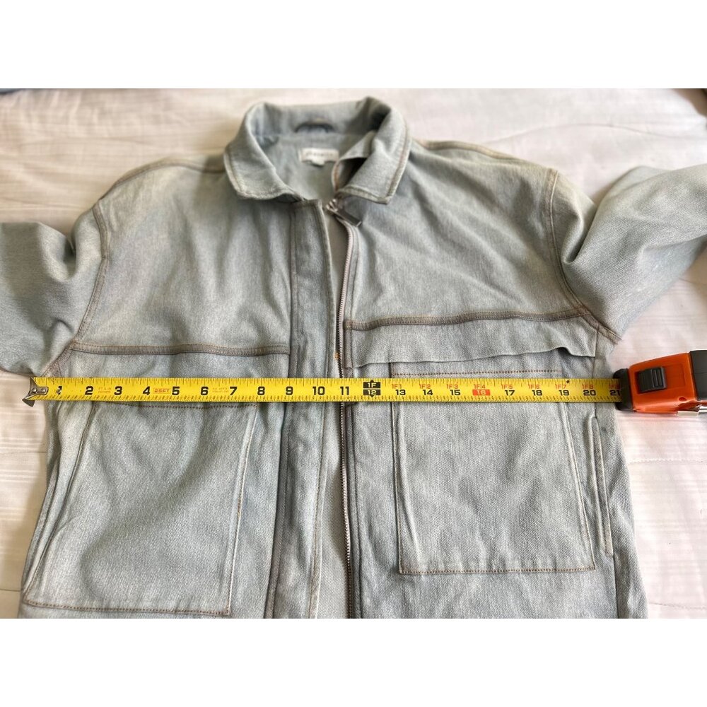 Hemsmith Jean Jacket Men’s Small Utility Zip Front Oversized Workwear Style Pock - Picture 3 of 13